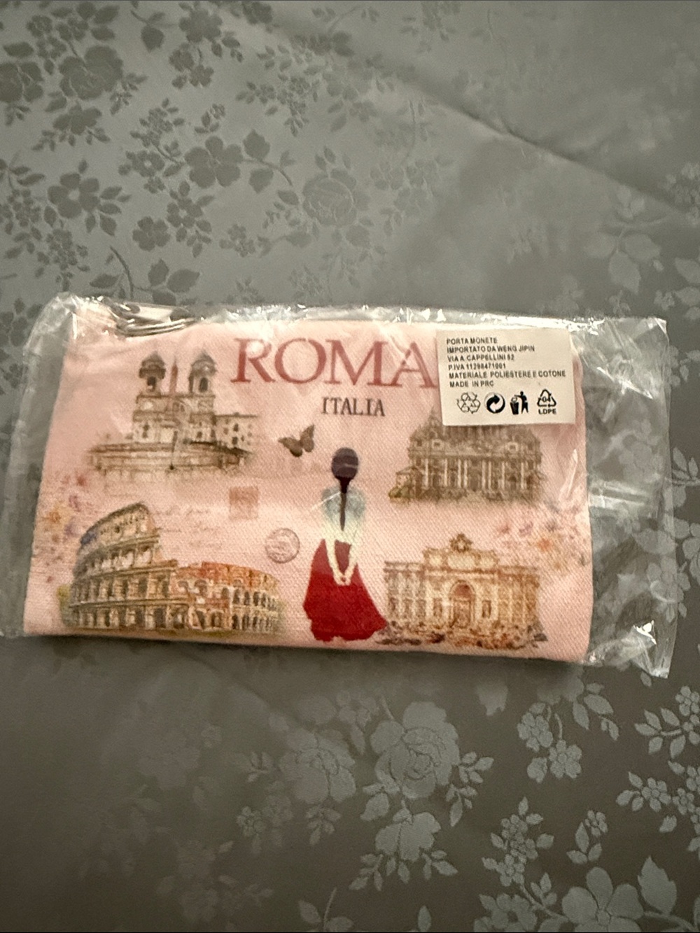 Roma Pink Rome Landmark Zip Pouch